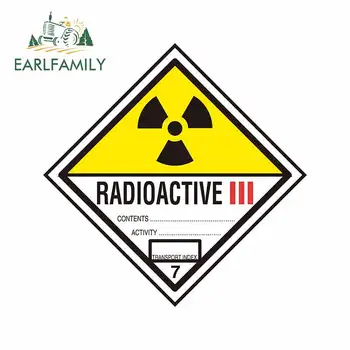 

EARLFAMILY 13cm x 13cm for Radioactive Sign Car Decals Motorcycle Windshield Street Signs Occlusion Scratch Personality Stickers