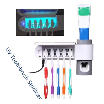 

3 in 1 UV Light Ultraviolet Toothbrush Sterilizer Automatic Toothpaste Dispenser Toothbrush Holder Home
