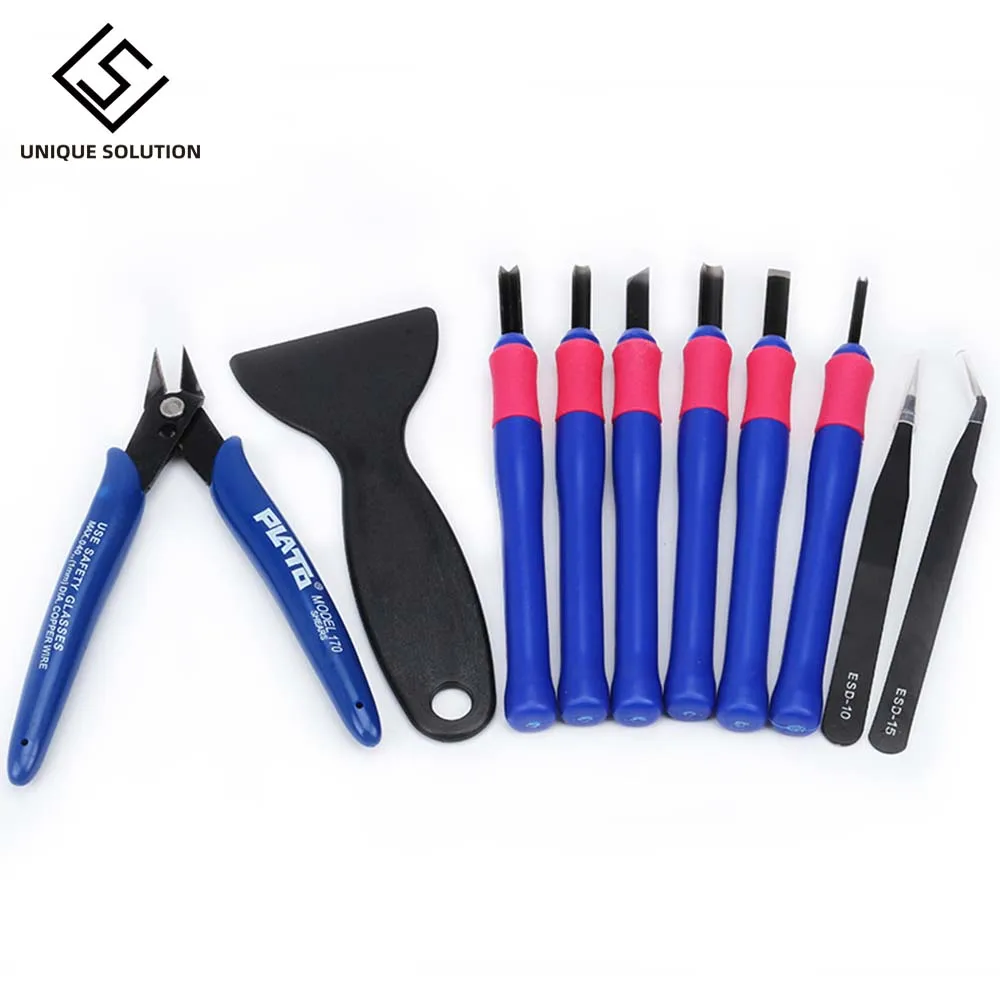 10pcs/set 3D Printer Parts Repair Knife Tweezers Spade Clipper Clean Up Tool Set Kit for 3D Printed Model Deburring|3D Printer Parts & Accessories| - AliExpress