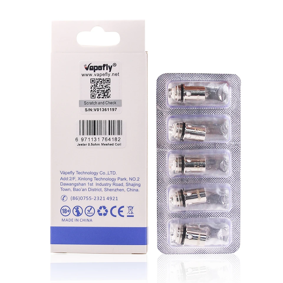 vape pod Original Vapefly Jester Mesh Coil Head 0.5ohm Mesh 1.2ohm regular coil for Vapefly Jester Pod Meshed kit accessories (2)