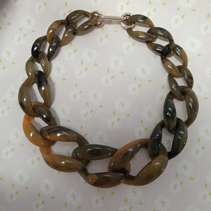 Модная акриловая цепочка-ожерелье дамское ожерелье-чокер ожерелье женщин аксессуары