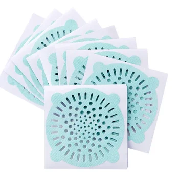 

Disposable Bathroom Kitchen Floor Drain Sticker Hair Filter Waste Sink Strainer Non-woven fabric Cleaning Paper Home Supply GQ