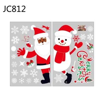 

1PCS Christmas Wall Stickers Santa Claus Window Stickers DIY Cute PVC Decal New Year Party Store Home Decor 12