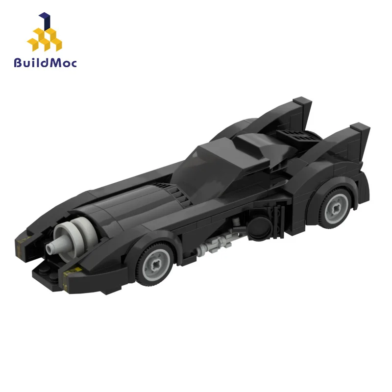 BuildMoc 12017 строительные блоки Супер Герои 1989 летучей мыши колесница Бэтмобиль Tumbler