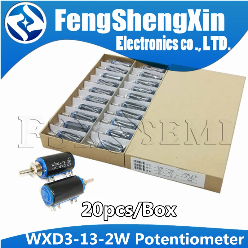 20pcs  WXD3-13-2W 100 200 220 470 680 1K 2.2K 3.3K 4.7K 5.6K 6.8K 10K 22K 33K 47K 100K Ohm WXD3-13 2W Wirewound Potentiometer wxd3 13 2w 10k 100 200 220 470 680 ohm wirewound multi turn potentiometer 1k 2 2k 4 7k 5 6k 6 8k 47k 68k 100k rotary switch