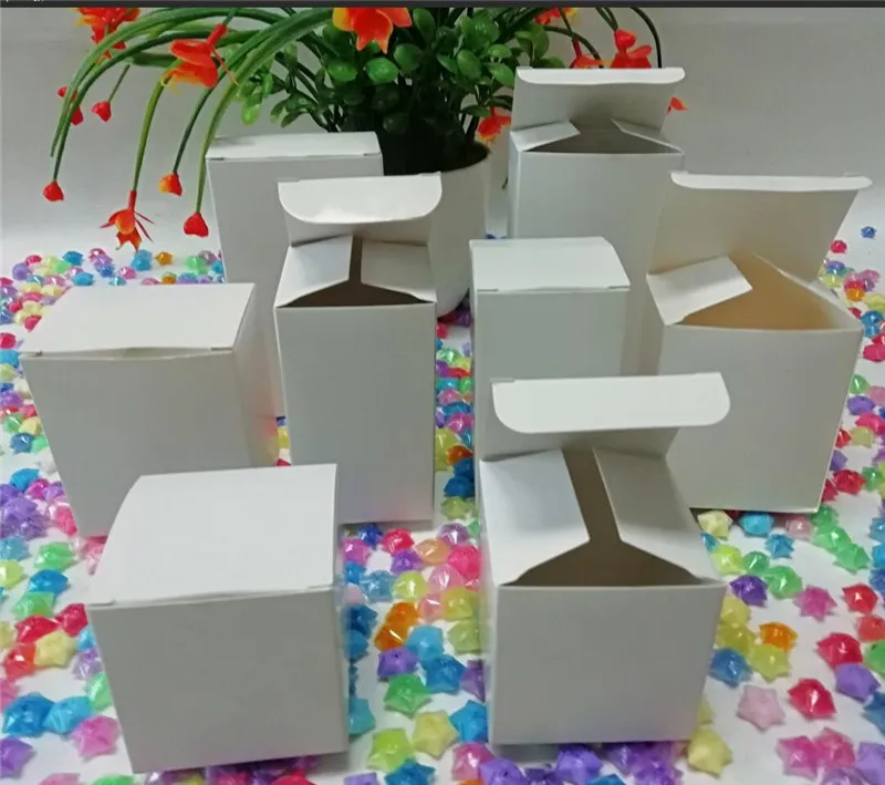 

100pcs White Paper Carton Box Black Kraft Paper Craft Box Small Black Soap Cardboard Box Large Cosmetics/Perfume Gift Boxes