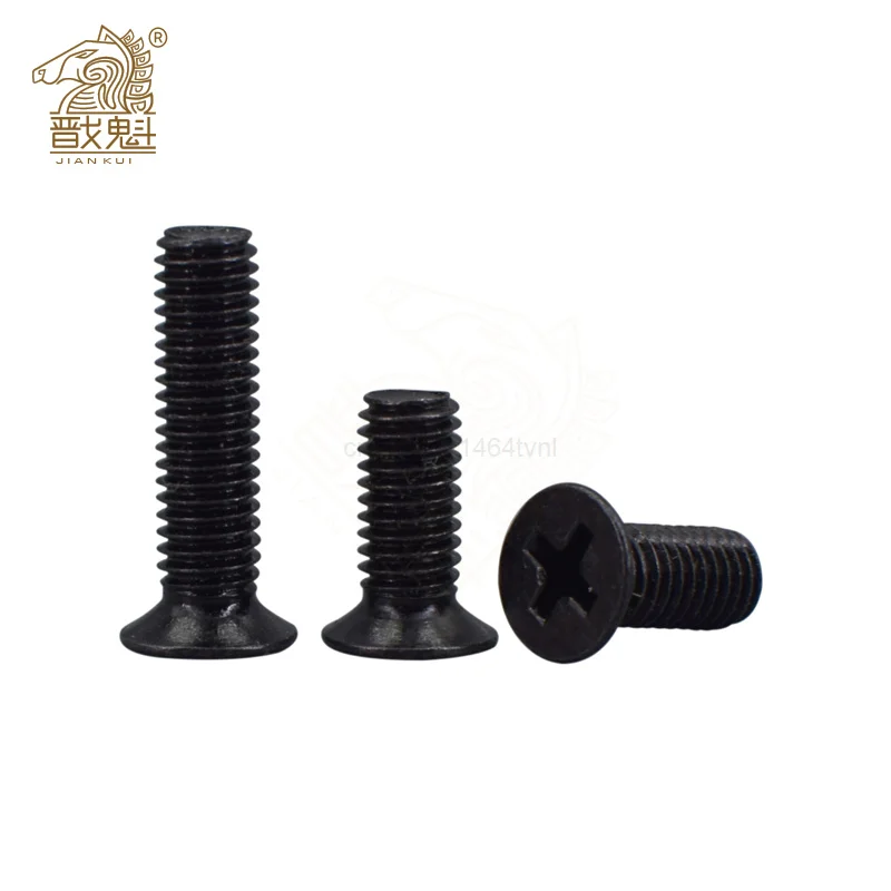 50pcs M1 M1.2 M1.4 M1.6 M2 M2.5 M3 M4 Mini Micro Small Black 304 Stainless steel Cross Phillips Flat Countersunk Head Screw Bolt