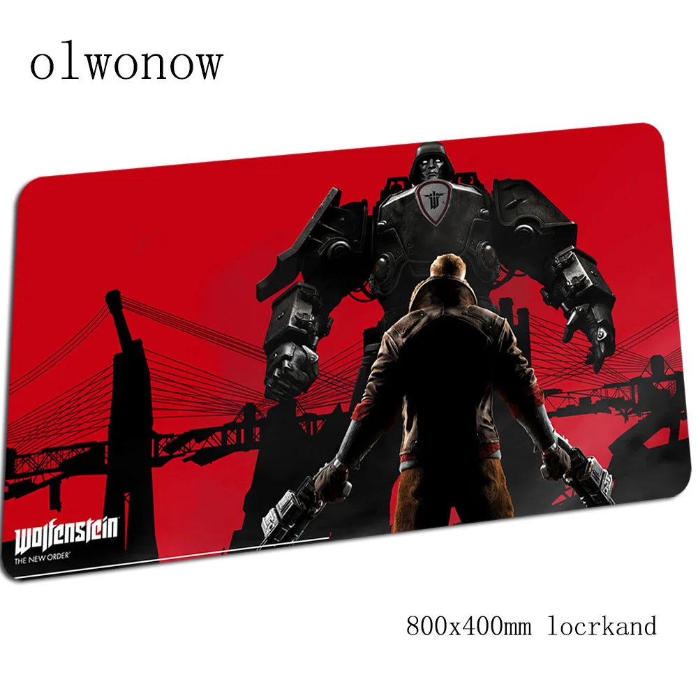 Wolfenstein коврик для мыши геймер высокое качество 80x40 см игровой коврик для мыши notbook коврик HD принт padmouse pc геймер коврики геймпад