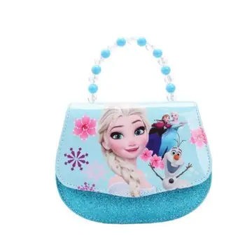

New Elsa Anna Baby Girls Mini Messenger Bag Cute PU Leather Cartoon Boys Small Handbag Children Kids Shoulder Mini Bags