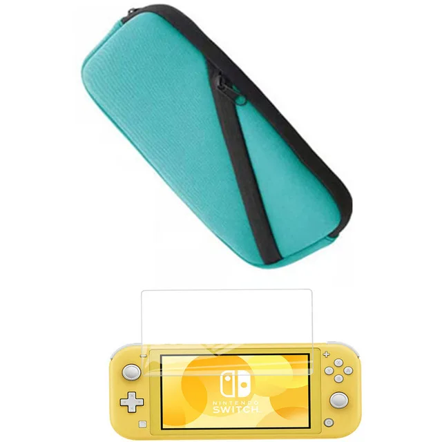 With Film Green Чехол для переноски для nyd Switch Lite сумка для хранения мягкая ткань портативный чехол защитный чехол с пленкой - Цвет: With Film Green