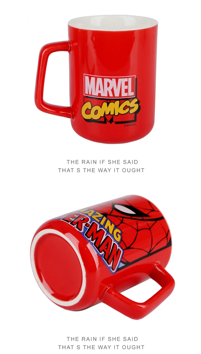 Disney серия Marvel керамическая кружка для воды кружка Мстители чашка Железный человек Человек-паук чашка подарок на день рождения