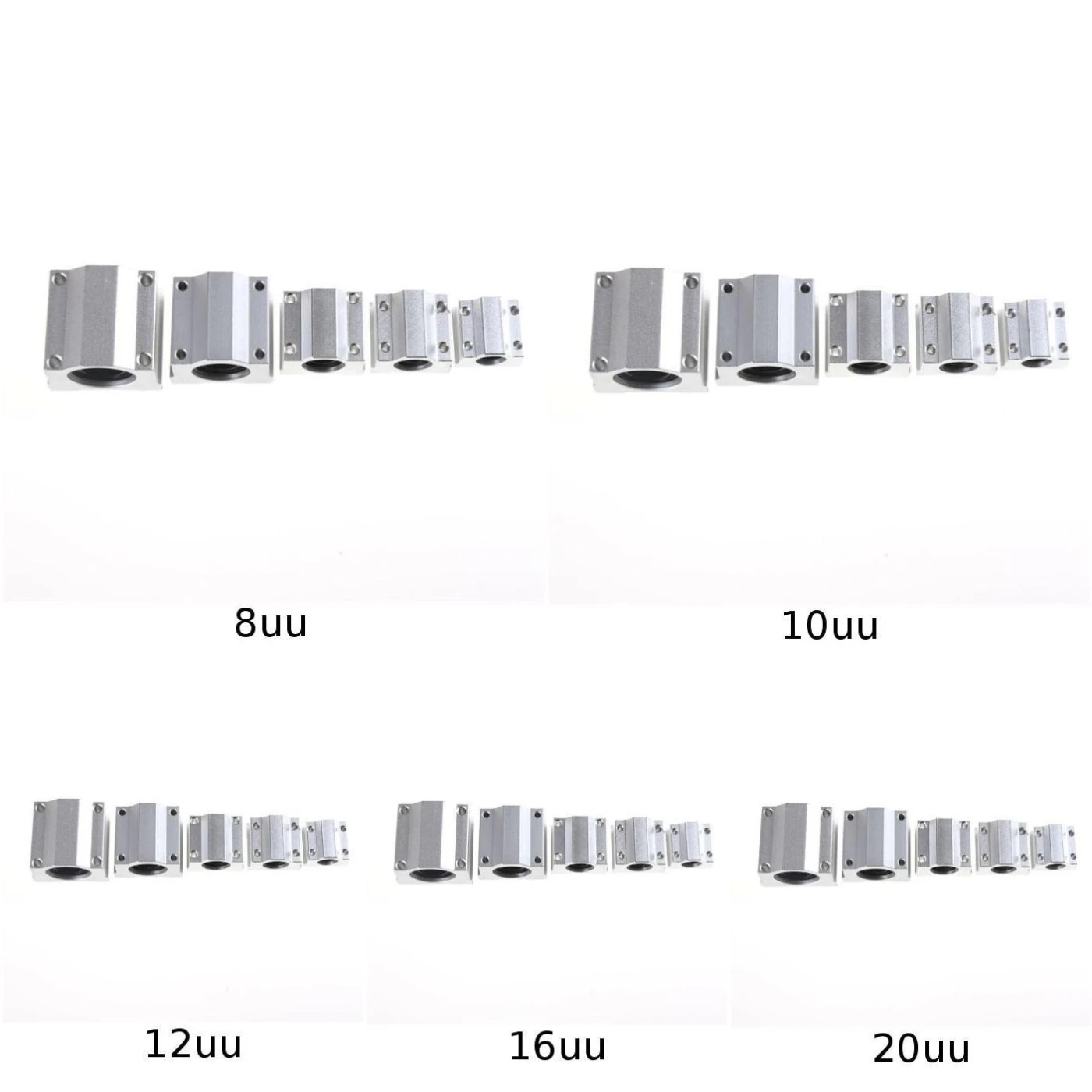 SC8UU-SCS20UU 8-20mm Linear Motion Ball Bearing Machinery Slide BushingS!