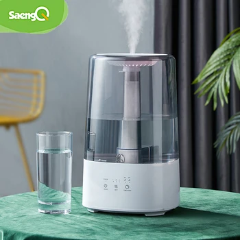 

saengQ Humidifier Electric Aroma Air Diffuser Wood Ultrasonic Air Humidifier Essential Oil Aromatherapy Cool Mist Maker For Home