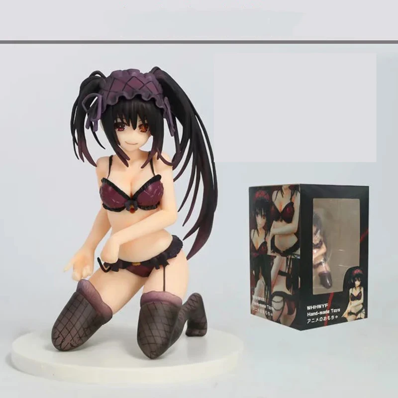 

16cm Anime Date A Live Tokisaki Kurumi PVC Action Figure Lingerie Ver. Kneeling WAVE Sexy Girls Collection Model Dolls Toys