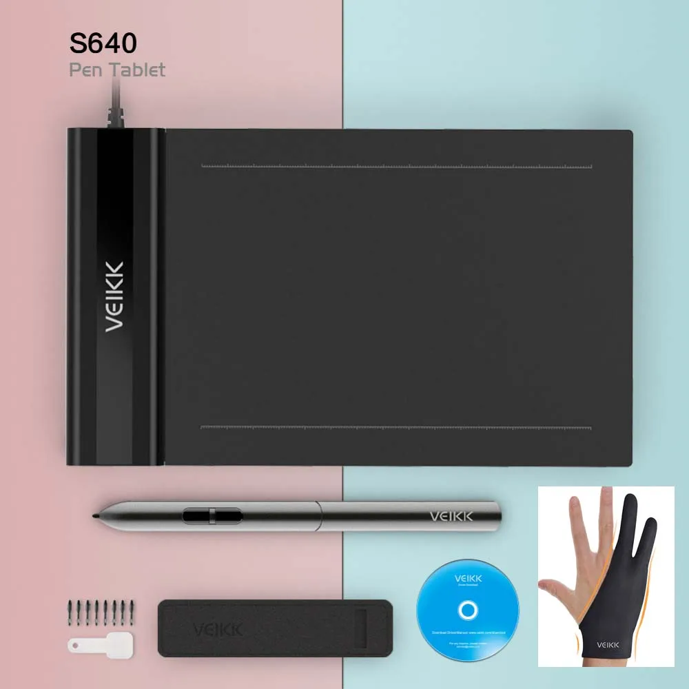 Cena VEIKK S640 tablet graficzny do rysowania OSU 6X4 Cal z darmowy długopis cyfrowy tablet dla początkujących dzieci