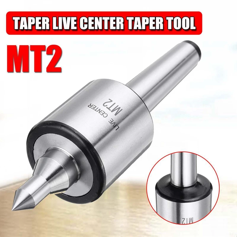 

MT2 0.001 Accuracy 5000 Rpm Max Steel Lathe Live Center Taper Tool Triple Bearing CNC Live Revolving Milling Center Taper Machin