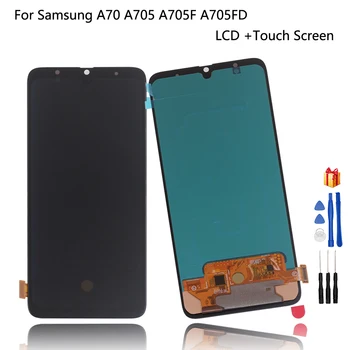

Amoled LCD For Samsung A70 LCD A705 LCD Display Touch Digitizer Assembly For Samsung A70 2019 A705F LCD Screen Phone Parts
