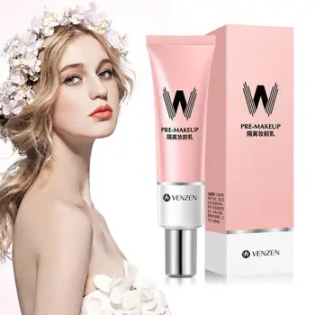 

30ml VENZEN W Primer Make Up Shrink Pore Primer Base Concealer Pores Invisible Korea Skin Smooth Face Makeup Brighten J4A6