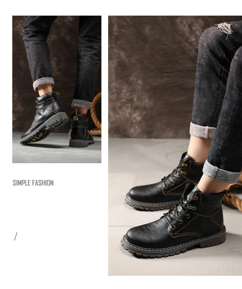Модные меховые черные, темно-коричневые, серые мужские зимние ботинки повседневная рабочая обувь высокие рабочие тонкие туфли Мужская обувь из искусственной кожи
