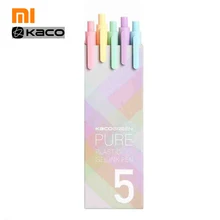 Xiao mi Kaco макароны, конфеты цвета 5 шт красочные ручки 0,5 мм черные чернила Гладкие письма прочные mi подписи ручки/KACO заправки