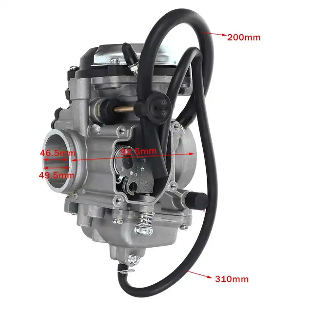 Direct Fit Carburetor For Yamaha Wolverine 350 YFM350FX 4x4 ATV - Replacement Carb (Gray)