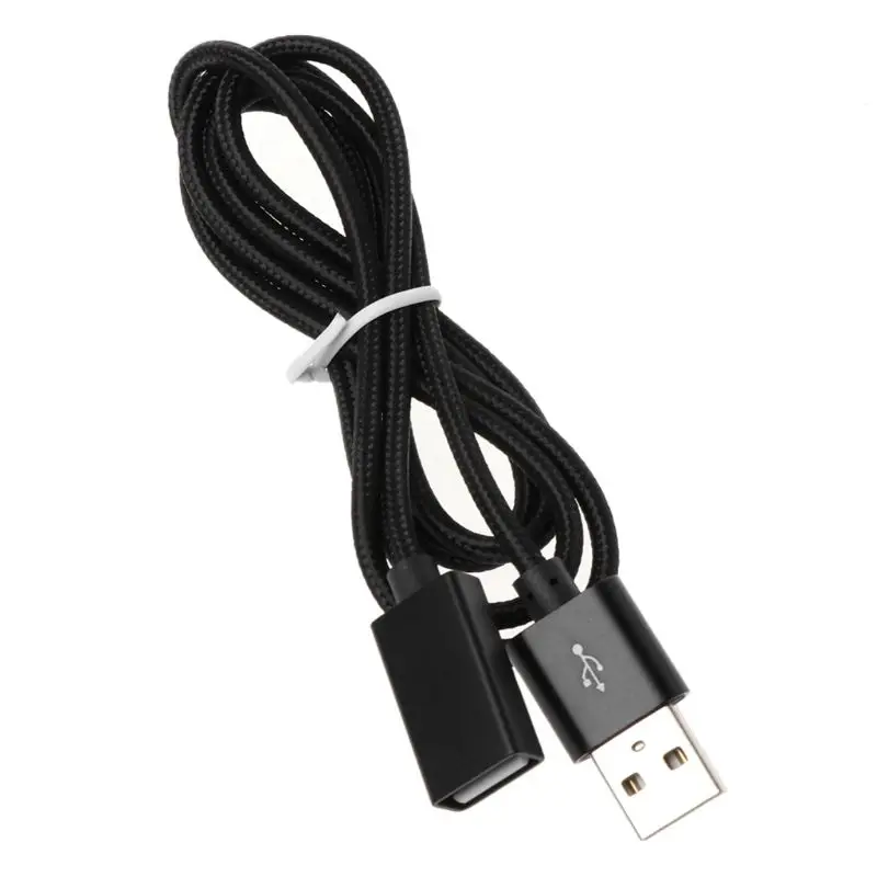 Нейлоновый Плетеный USB 2,0 кабель-удлинитель для синхронизации данных и зарядки для зарядного устройства ПК ноутбука