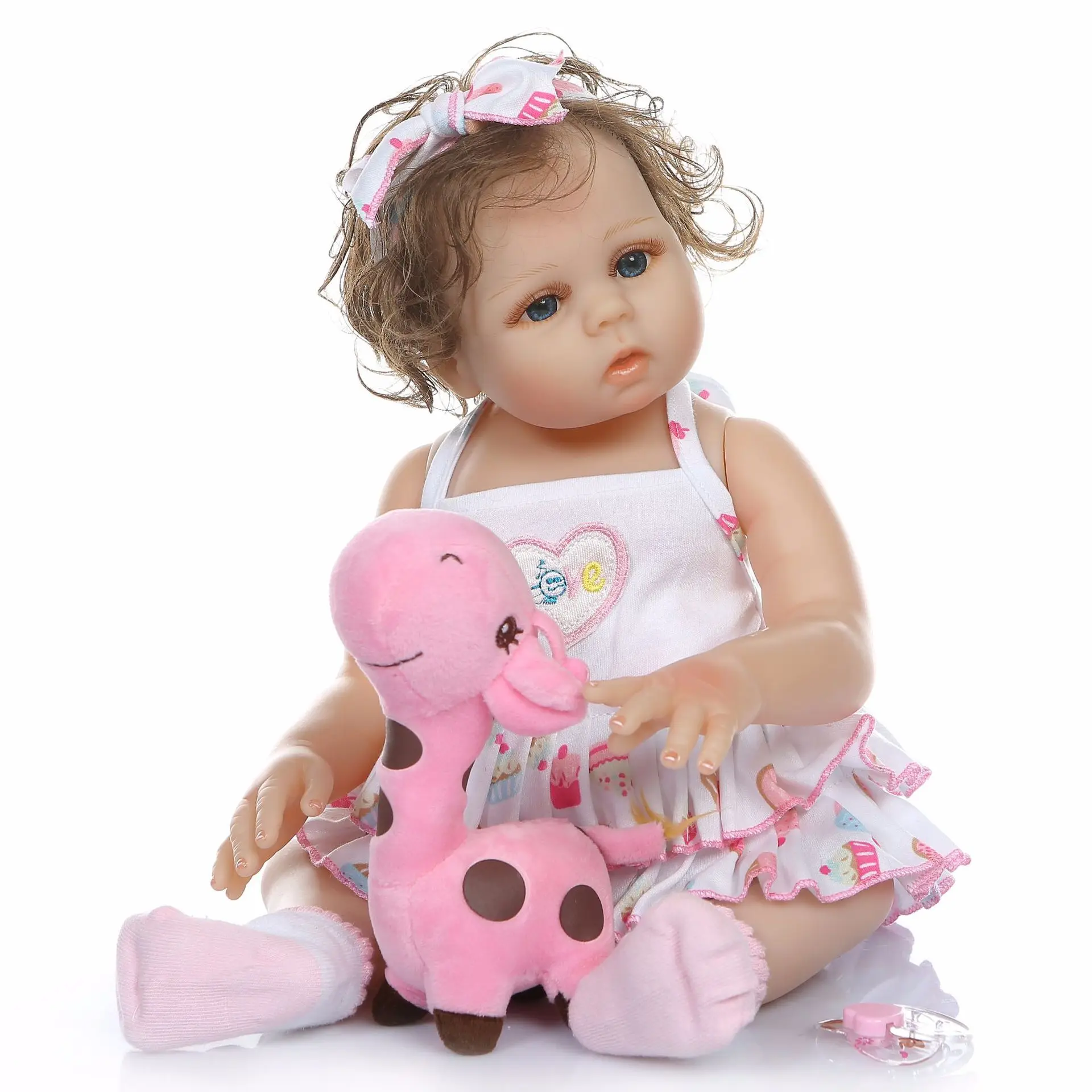 

NPK Model Infant Full Rubber Doll Cute Facial Form-Bath Silicone Toy GIRL'S Birthday Gift