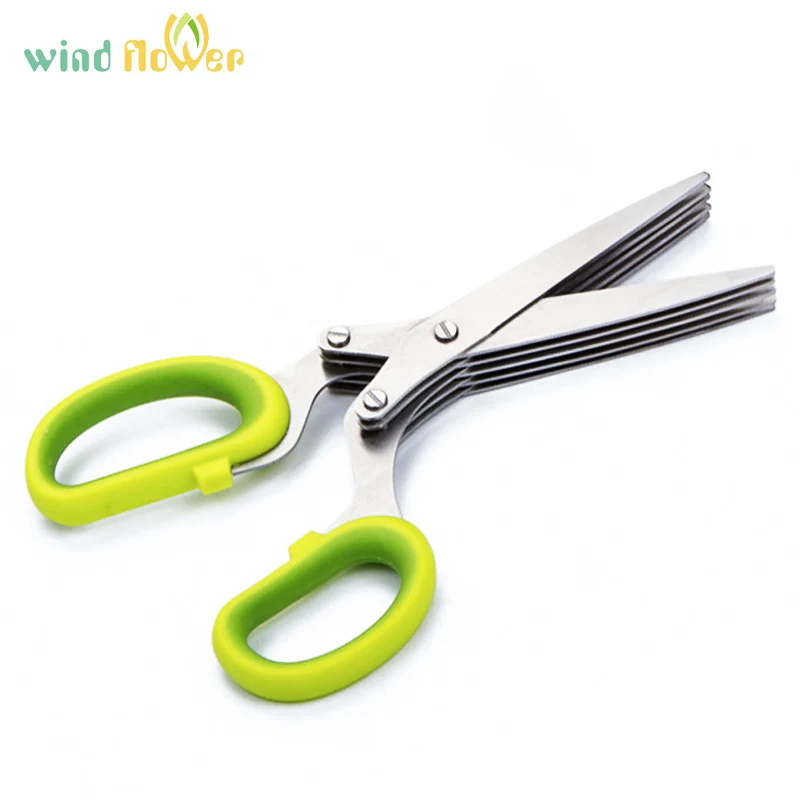 Стальные кухонные ножницы Wind flower Многофункциональные бытовые зеленые из морских