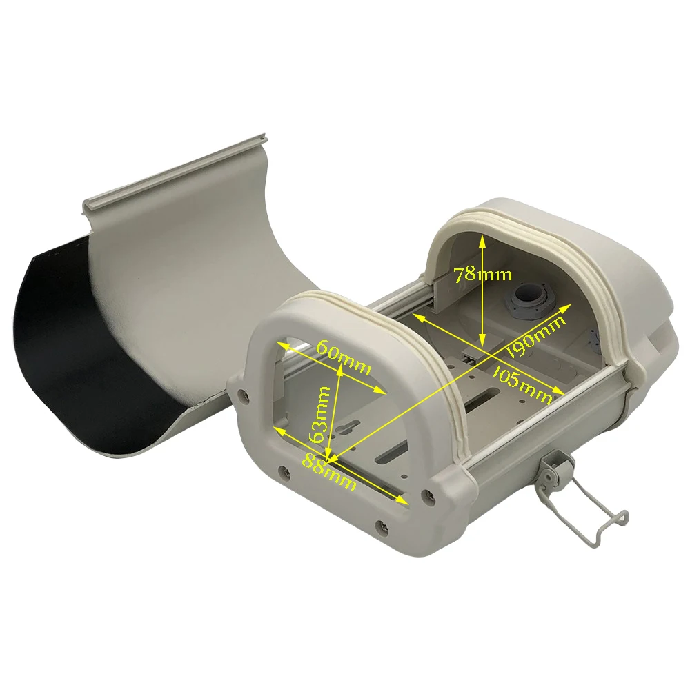 6 Inch Clear Glass Window Without Lens Cut Out Ring CCTV Camera Housing Outdoor Casing Waterproof Enclosure Aluminium Cover