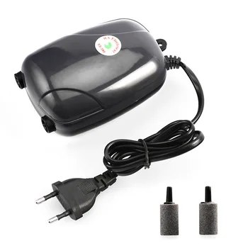 

1pc Black Practical Mini Silent 5W Fish Tank Inflation Pump Oxygen Delivery Air Pump Air Compressor For Aquarium Outlet Design