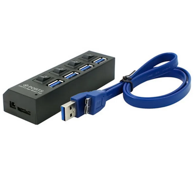 USB 3,0 концентратор разветвитель на включение/выключение компьютера Usb Интерфейс расширения 4/7 Порты и разъёмы для ноутбука MacBook PC