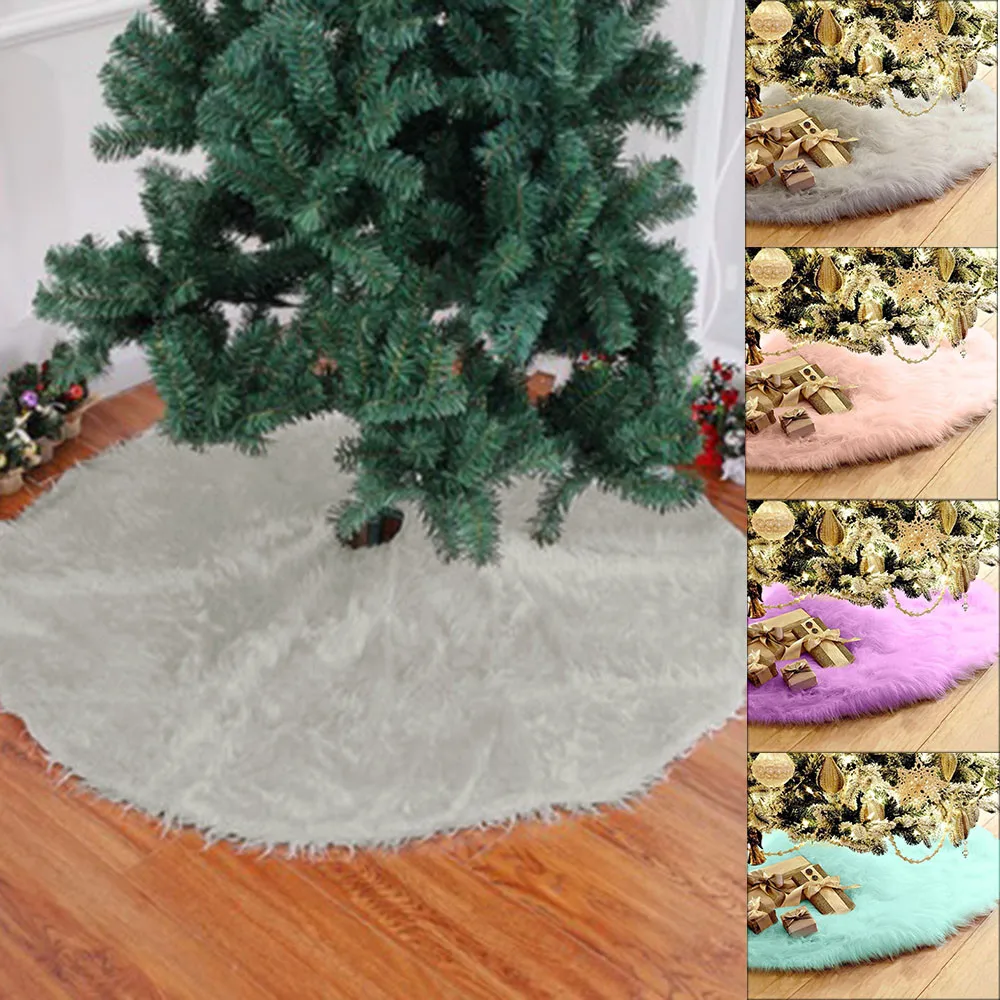 75 см Рождественская елка юбка снег плюшевые на дерево юбка сцена макет поставки Счастливого Рождества Декор Рождественский инструмент новогодний декор F820