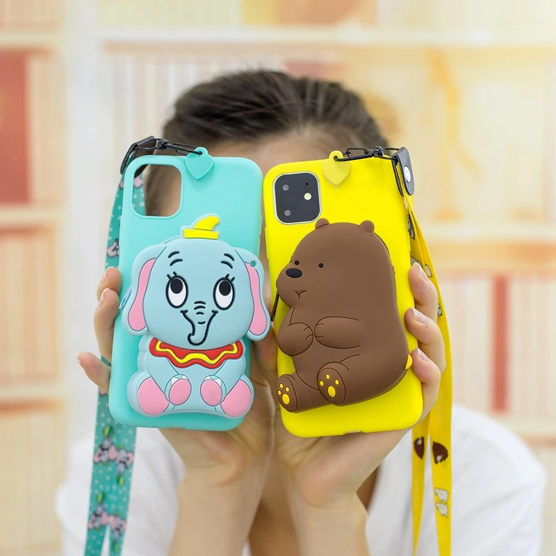 Case For Etui iPhone 6 6S 7 8 Plus X XR XS Max 11 Pro Soft Silicone Panda Phone Book Coque | Мобильные телефоны и