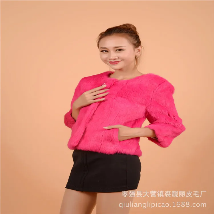

New Style Rabbit Fur Whole Hide Fur Clothing Short Korean-style Slim Fit Slimming Women's Coat off Season Special Offer