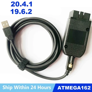 

2020 Newest HEX V2 Interface OBD COM 19.6.2 Super VAG 19.6.2 FOR VW AUDI Skoda Seat 19.6 English Polish German French Atmega162