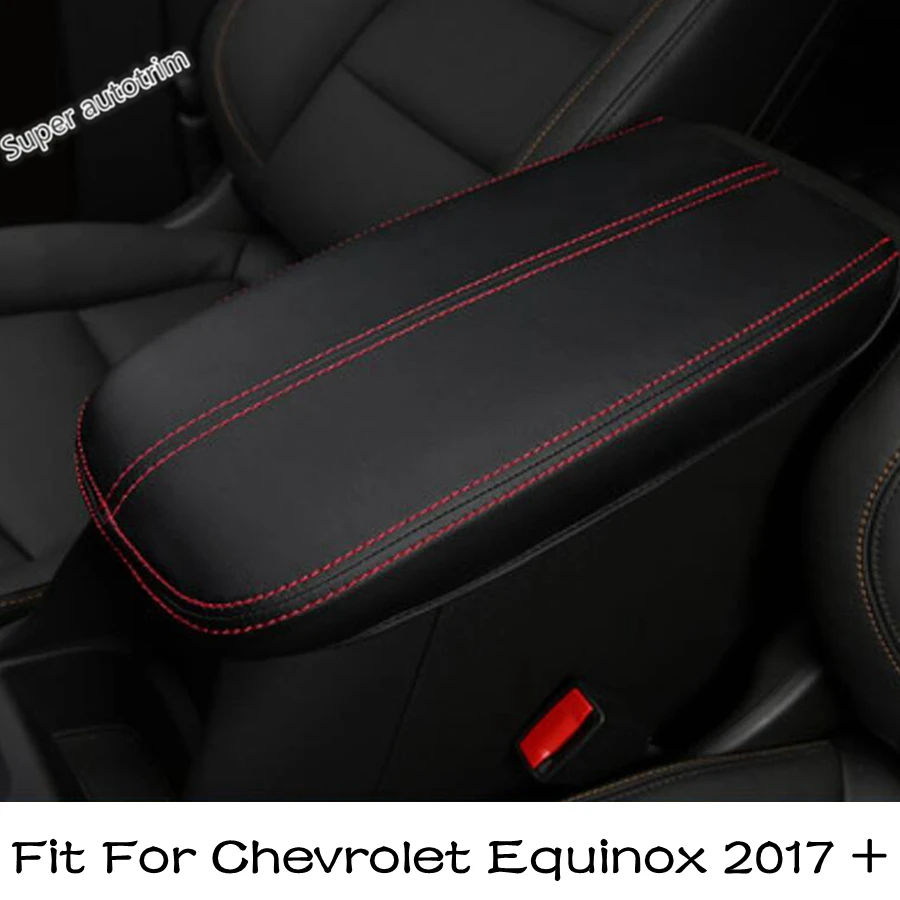 

Car Rear Armrest Storage Box Container Pad Mat Protection PU Leather Holster Cover For Chevrolet Equinox 2017 - 2023 Accessories