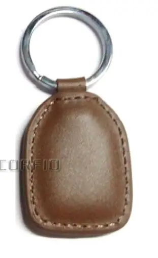 Brown 125 кГц EM4100 кожа брелоки контроля доступа okey тег - Цвет: Brown