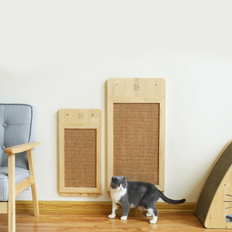 

Cat wood Scratch Board Cat Wall-mounted Scratcher Pad Kitten Scratching Sisal mat Furniture Sofa Claw Protector Pads