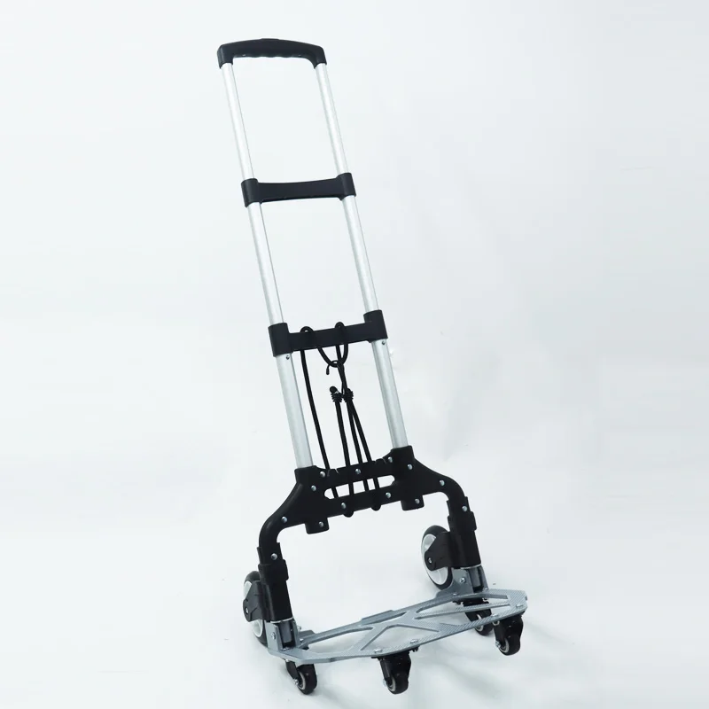Folding Luggage Cart Lightweight and Durable Aluminum Alloy Travel Trolley for Luggage, Personal, Travel