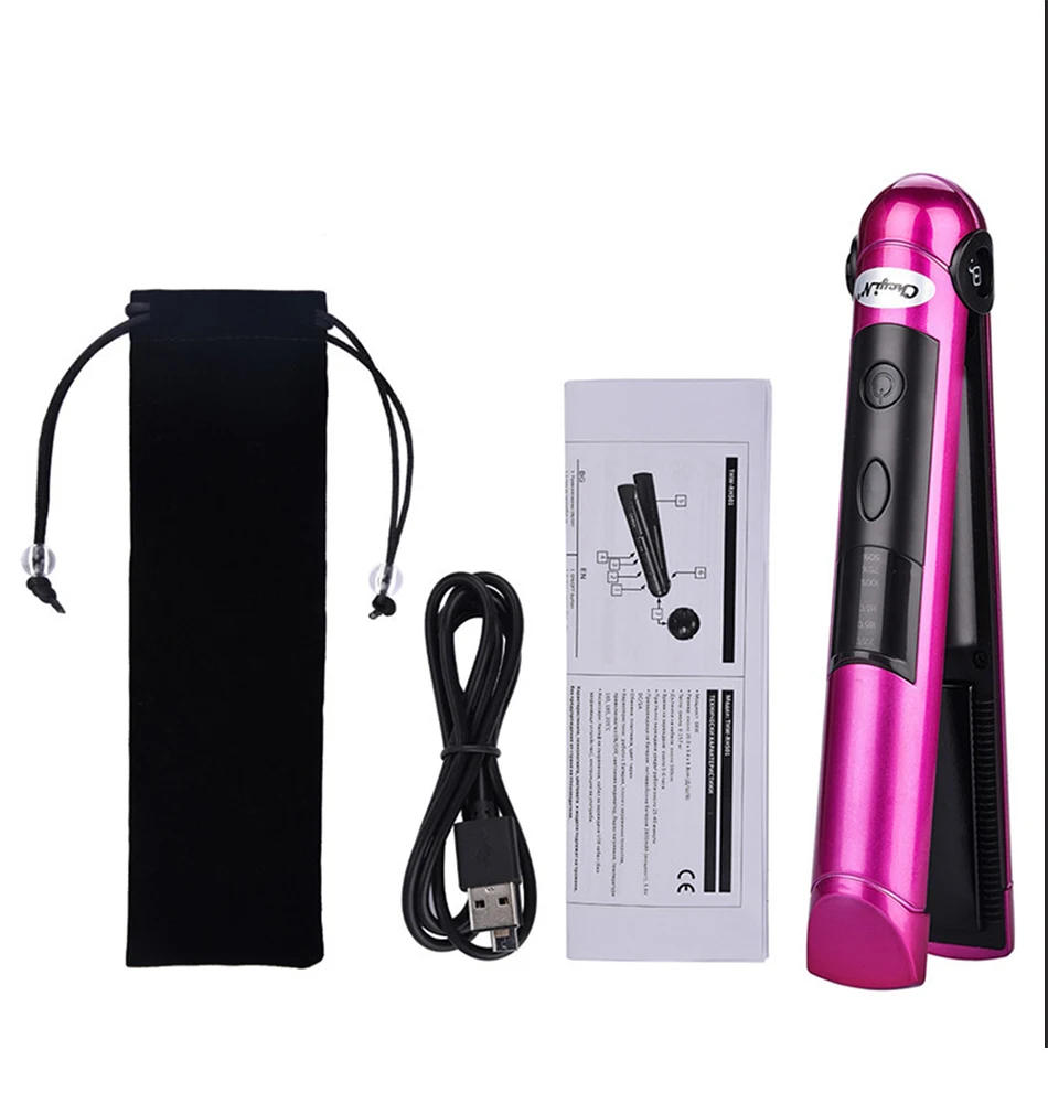Mini USB Rechargeable Hair Curler Comb Multifunction Handheld Hair Curling Iron With Charging Treasure Function Styling Tool