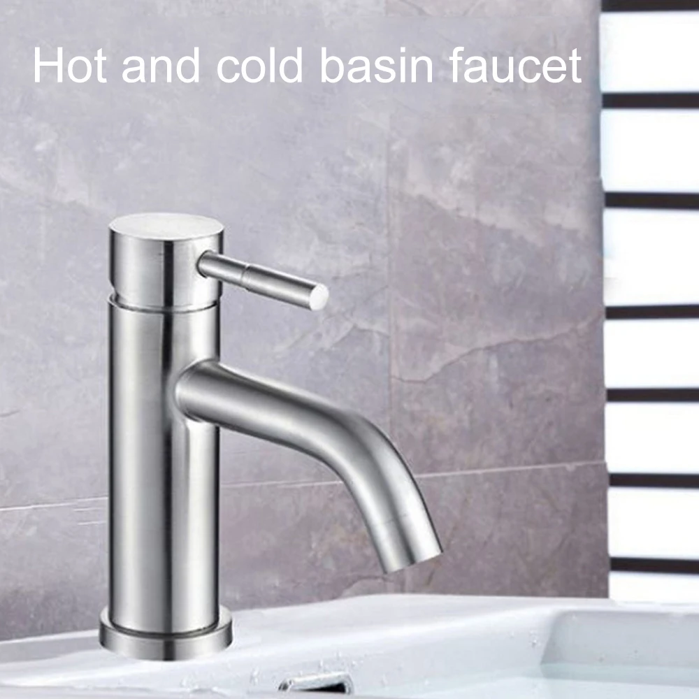 

Bathroom Basin Faucet With Single Handle Sink Mixer Tap Hot/ Cold Basin Washing Taps Waterfall Polished Stainless Steel Faucet