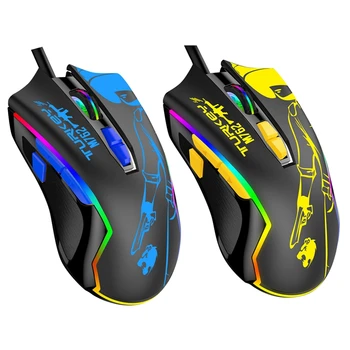 

Kcpds M762 Gaming Mouse, 6-Speed Dpi Free Switching Rgb Mobile Computer Games Usb Wired Optical Mouse