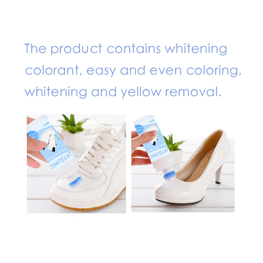 Обувь чистый белый с щеткой головы пена очиститель Whitener очиститель спортивная кожа холст 50 мл волшебный пузырь порошок Чистка обуви