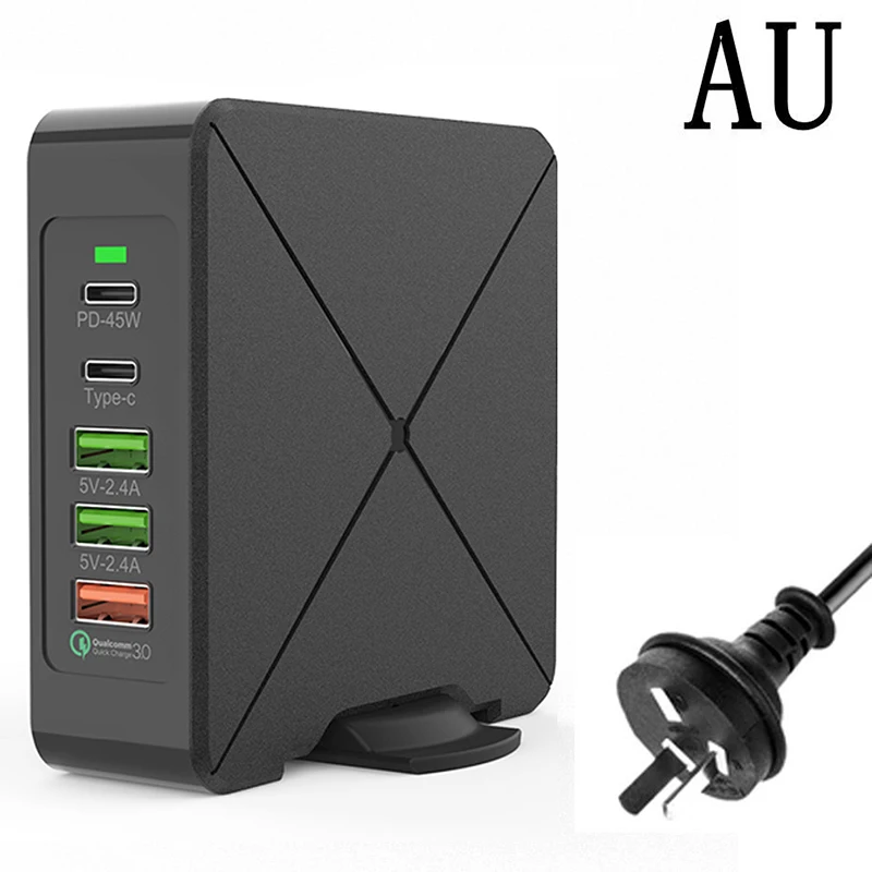 Австралия (AU) 75W Quick Charge 3.0 USB Type C PD Power Adapter Phone Charger For iPhone Huawei Macbook Air Samsung Tablet Fast USB Charge - Тип штекера: Австралия (AU)