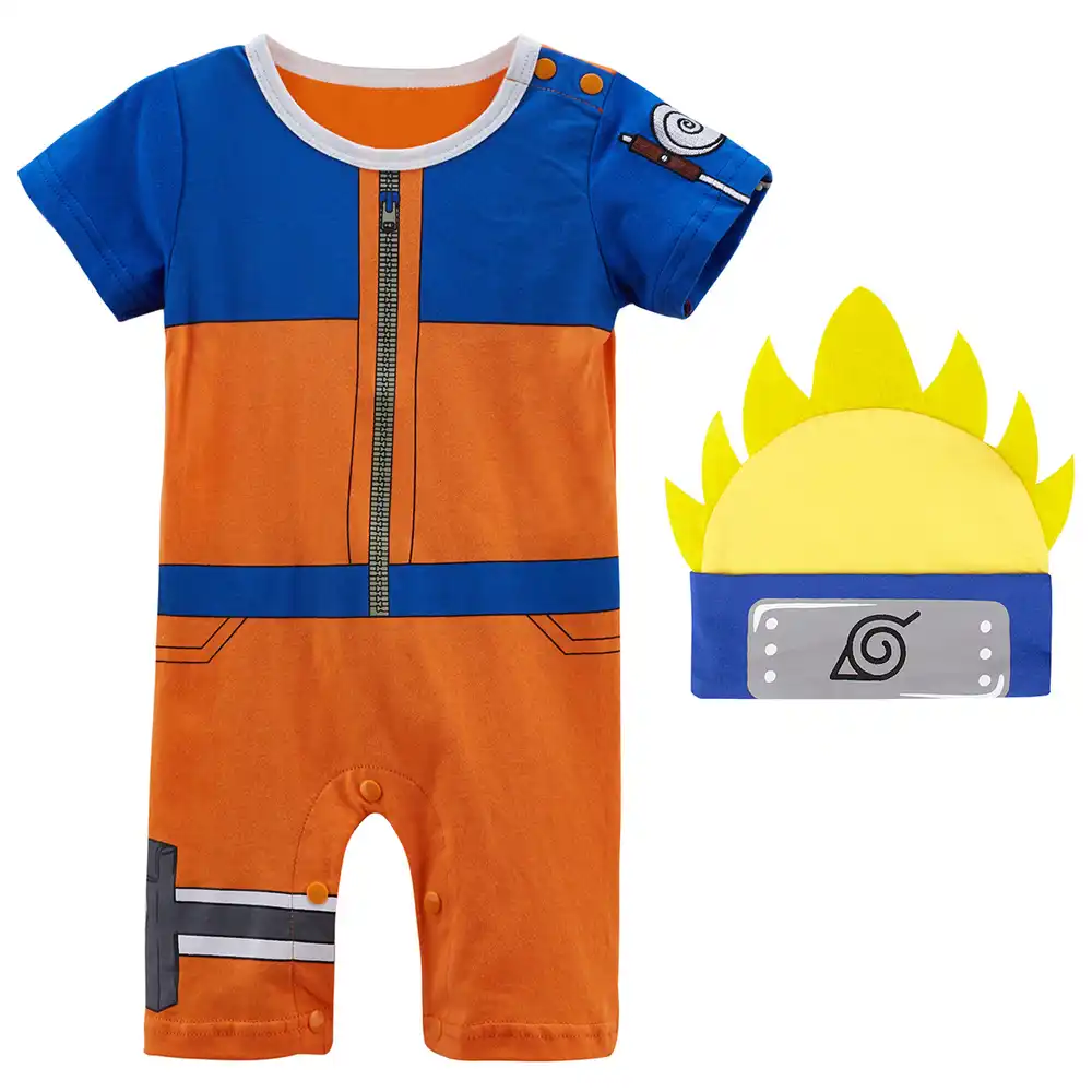 Bayi Laki Laki Uzumaki Naruto Kostum Baju Monyet Lucu Lucu Bayi