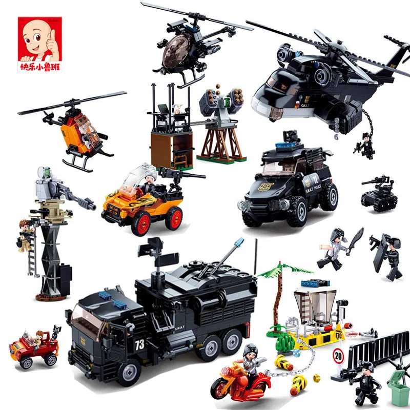 Sluban Building Blocks 12 Police Minifigures Compatible Building Bricks toy kit