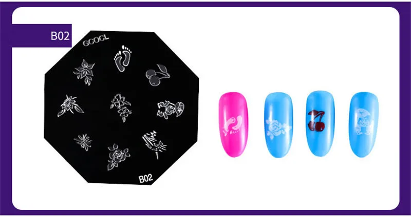 Kalvaro 6 стилей ногтей штамповки пластины кружева цветок животный узор дизайн ногтей штамп штамповка шаблон изображения пластины трафаретные гвозди инструмент