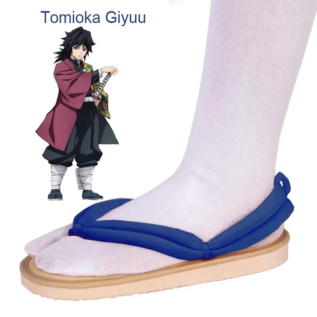 Cosplay Shoes Tanjirou Kamado Nezuko Geta Clogs Demon Slayer:Kimetsu no Yaiba Sandals Shoes Agatsuma Zenitsu Flip Flops D