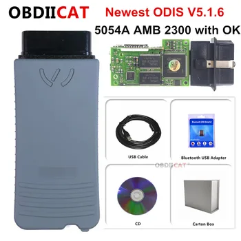 

DHL A Quality 5054A Newest ODIS V5.1.6 Bluetooth AMB2300 Full Chip Support UDS 5054 ODIS V 5.1.3 For V-A-G Car Diagnostic Tool