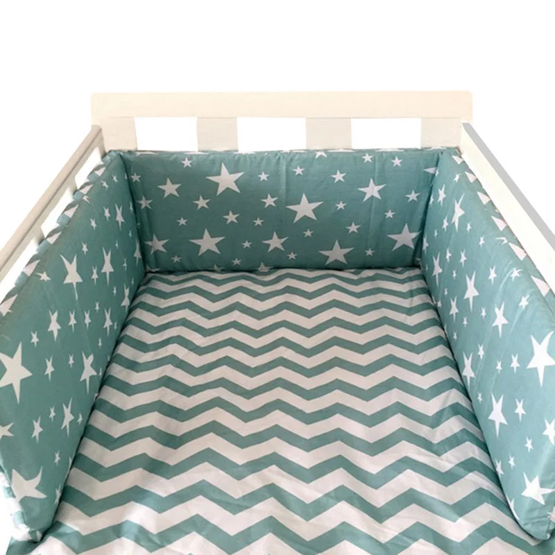 Скандинавские звезды дизайн детская кровать утолщенные бамперы цельная кроватка вокруг подушки защита для кроватки подушки Декор для новорожденных